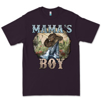 Plum mamas boy western cowboy boots cactus Premium Tee - NancyCooperArtShop