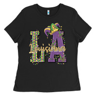 Black louisiana mardi gras Ladies Tee - MaliasSmallBusiness