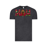 Vintage Black Mom with Floral Aztec and Leopard Background Vintage Tee - Bettercallsaul