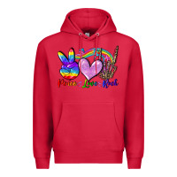 Cardinal Peace love rock Premium Hoodie - FaDigitalArtStudio