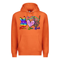 Carrot Peace love rock Premium Hoodie - FaDigitalArtStudio