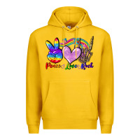 Lemon Peace love rock Premium Hoodie - FaDigitalArtStudio