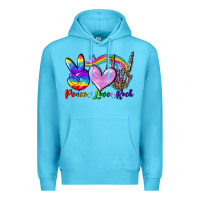 Peace Love Rock Premium Hoodie | Teevron