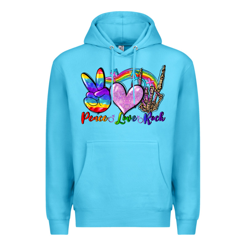 Peace Love Rock Premium Hoodie by FaDigitalArtStudio | Teevron