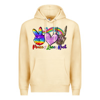 Pina Colada Peace love rock Premium Hoodie - FaDigitalArtStudio