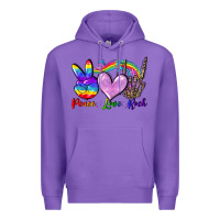 Purple Peace love rock Premium Hoodie - FaDigitalArtStudio