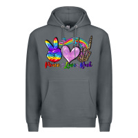 Rock Peace love rock Premium Hoodie - FaDigitalArtStudio