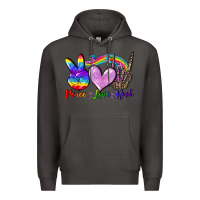 Smoke Peace love rock Premium Hoodie - FaDigitalArtStudio