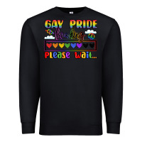 Black gay pride loading please wait Premium Sweatshirt - LillyAllenDesigns
