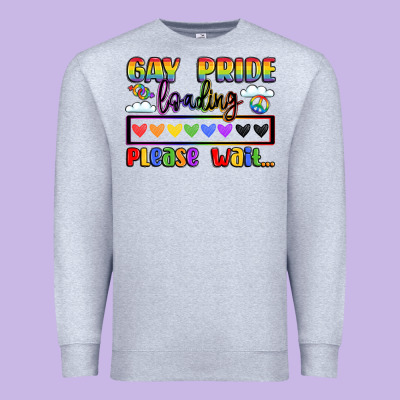 Gay Pride Loading Please Wait Premium Sweatshirt Designed By Lillyallendesigns