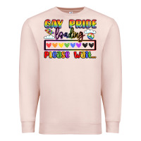 Pale Pink gay pride loading please wait Premium Sweatshirt - LillyAllenDesigns