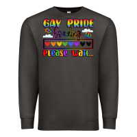 Smoke gay pride loading please wait Premium Sweatshirt - LillyAllenDesigns