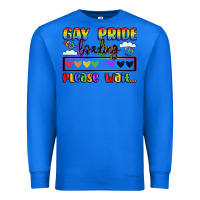 True Royal gay pride loading please wait Premium Sweatshirt - LillyAllenDesigns
