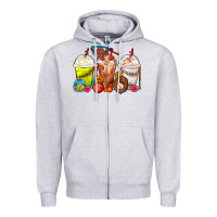 Heather Grey Softball Basketball Baseball Sports Coffee Cups Zipper Hoodie - FaDigitalArtStudio