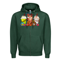 Sports Green Softball Basketball Baseball Sports Coffee Cups Zipper Hoodie - FaDigitalArtStudio