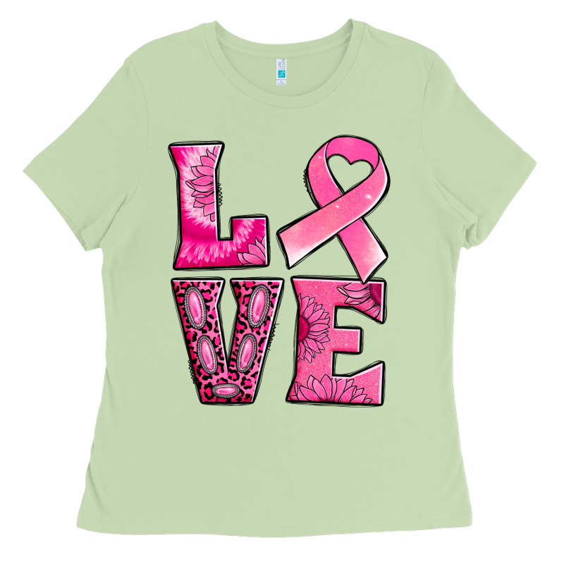 Breast Cancer Love Ladies Tee by NancyCooperArtShop | Teevron