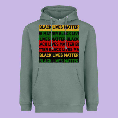 Black Lives Matter Seamless Pattern Heavyweight Hoodie Designed By Bundleandbundleshop