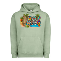 Pigment Oil Green puerto rico Urban Hoodie - Artiststas