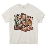 Cream 90s country cassette tapes Heavy Core Tee - MaliasSmallBusiness