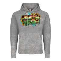 Montana Map Sunflower Cactus Serape Vintage Hoodie | Teevron
