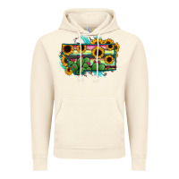 Vintage Artic Montana Map Sunflower Cactus Serape Vintage Hoodie - RanaPortraitStore