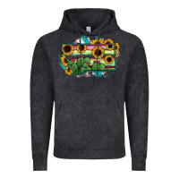 Vintage Black Montana Map Sunflower Cactus Serape Vintage Hoodie - RanaPortraitStore