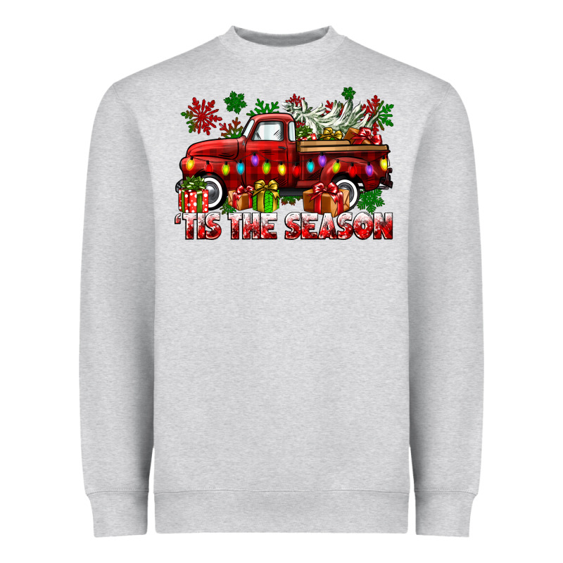 Tis The Season Christmas Truck Heavyweight Sweatshirt by CowGirlArtShop | Teevron