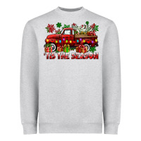 Heather Grey tis the season christmas truck Heavyweight Sweatshirt - CowGirlArtShop