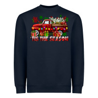 Navy tis the season christmas truck Heavyweight Sweatshirt - CowGirlArtShop