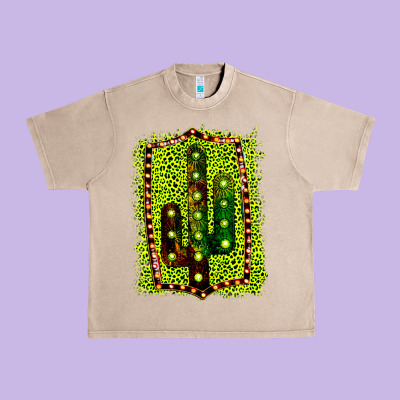 Cactus Leopard Frame Urban Heavy Tee Designed By Bettercallsaul