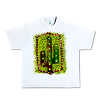 White Cactus Leopard Frame Urban Heavy Tee - Bettercallsaul