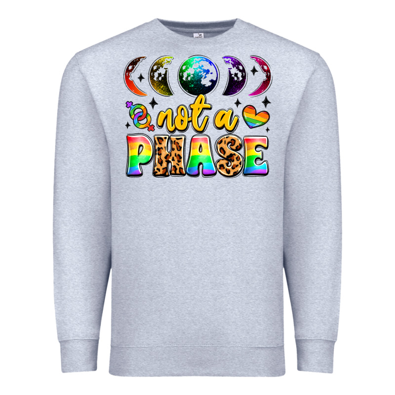 Not A Phase Pride Moon Premium Sweatshirt by LillyAllenDesigns | Teevron