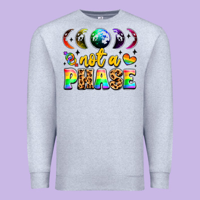 Not A Phase Pride Moon Premium Sweatshirt Designed By Lillyallendesigns