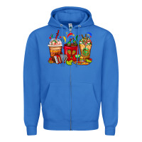 True Royal Mexico Coffee Cups Zipper Hoodie - FaDigitalArtStudio