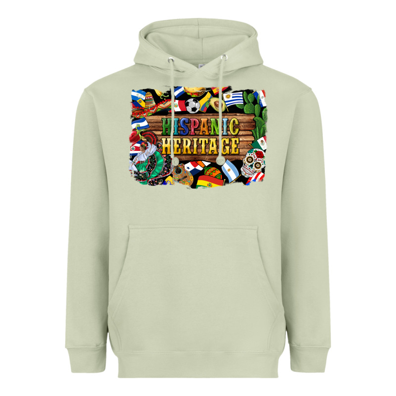 Hispanic Heritage Flags Heavyweight Hoodie by BundleAndBundleShop | Teevron
