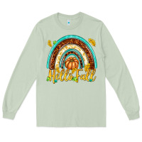 Matcha Hello Fall with Rainbow Long Sleeve Tee - texasbilliewilder