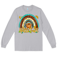 Moon Dust Hello Fall with Rainbow Long Sleeve Tee - texasbilliewilder