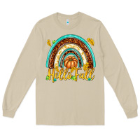 Mushroom Hello Fall with Rainbow Long Sleeve Tee - texasbilliewilder