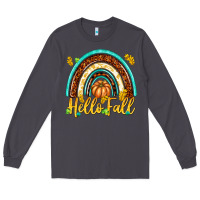 Smoke Hello Fall with Rainbow Long Sleeve Tee - texasbilliewilder