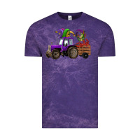 Cloud Purple mardi gras mask crawfish farm tractor Vintage Tee - RanaPortraitStore