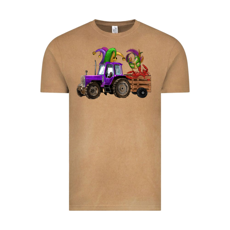 Mardi Gras Mask Crawfish Farm Tractor Vintage Tee by RanaPortraitStore | Teevron
