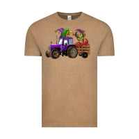 Vintage Coffee mardi gras mask crawfish farm tractor Vintage Tee - RanaPortraitStore