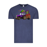 Vintage Denim mardi gras mask crawfish farm tractor Vintage Tee - RanaPortraitStore
