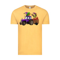 Vintage Mustard mardi gras mask crawfish farm tractor Vintage Tee - RanaPortraitStore