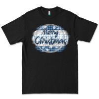 Black merry christmas blue Premium Tee - MaliasSmallBusiness