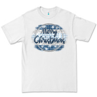 White merry christmas blue Premium Tee - MaliasSmallBusiness