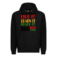 Black black history live it Premium Hoodie - FaDigitalArtStudio