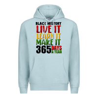 Blue Mist black history live it Premium Hoodie - FaDigitalArtStudio