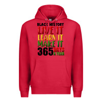 Cardinal black history live it Premium Hoodie - FaDigitalArtStudio