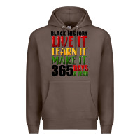 Coffee black history live it Premium Hoodie - FaDigitalArtStudio